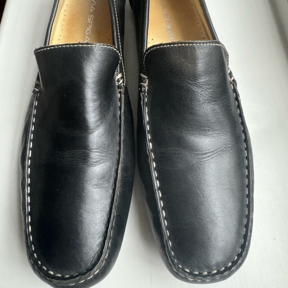 Via Spiga Size 12 men’s black loafers driving shoes - Picture 2 of 7